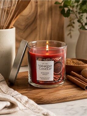 Yankee Candle Kitchen Spice 7oz Tumbler | Single Wick 35–45 Hr Burn Warm Scent